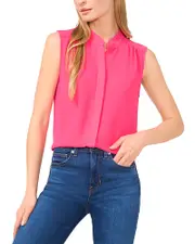 CeCe Open Collar Top