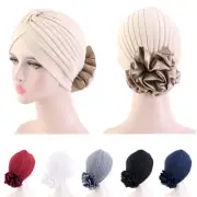 Muslim Women Hijab Hats Pleated Bonnet Beanie Head Cover Islamic Headwear Caps
