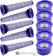 10 Pack Vacuum Filters Replacement Compatible with Dyson V8,V7 Animal and V8 Absolute Cordless Vacuum, Filter Replcament Replaces Part Part # 965661-01 & 967478-01, 5 Pre-Filters, 5 Post-Filters