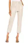 JONATHAN SIMKHAI Tessa Vegan Leather Pants Egret Cream 2 NWT $425