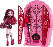 Monster High Skulltimate Secrets Doll and Accessories Set, Garden Mysteries Draculaura with Reveal Closet & 19+ Tea Party Surprises Like Doll Clothes