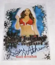 2014 Benchwarmer DESSIE MITCHESON Holiday #21 Gold Foil Autograph PLAYBOY Maxim