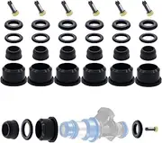 OXCANO 30pcs Fuel Injector Repair Kits O-Ring Filter Cap Rebuild Set Compatible with Universal Vehicle Model