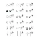 18 Pairs Ear Studs Zirconia Surgical Steel Earring Piercing Screw Ball Jewellery