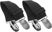 PAMINGONO Elastic Cuffs for Boots 2-Pack Elastic Holders Universal Boot Straps Windproof Water-Resistant Pants Fasteners Comfortable Strap Fixing Clips for All Users