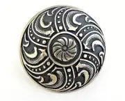 Jeremiah Watt Scarf Ring Slide Bronze Button Concho 1 1/2" Wild Rag Bandana Tie