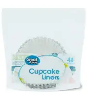 Great Value Silver Muffin Cupcake Liner 48 Count - Aluminum Foil Like
