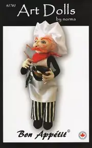 Cloth Art Doll Pattern "Bon Appetit" by Norma Inkster