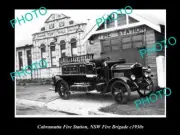 OLD LARGE HISTORIC PHOTO OF CABRAMATTA NSW THE NSW FIRE BRIGADE STATION c1930s