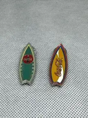 COCA COLA COKE SURFING PIN - Yellow And Green SURFBOARD