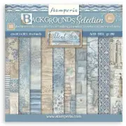 Stamperia Silent Sea 8" x 8" Background Selection Patterns Scrapbook Paper