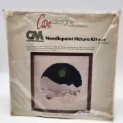 Columbia Minerva 1980 Tiny Abstract 9" x 9" Needlepoint Picture Kit 2020 New