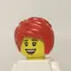 <樂高人偶小舖>正版樂高LEGO 人偶頭髮 男生13 紅 長劉海 特殊 6369792 配件