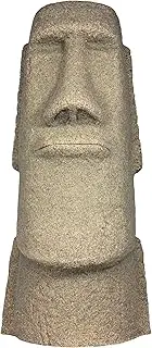 EMSCO Group Easter Island Head Statue – Natural Sandstone Appearance – Made of Resin – Lightweight – 28” Height