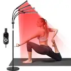 4 Heads Red Light Therapy Lamp with Base, 3-in-1 Chip Infrared Light Therapy ...