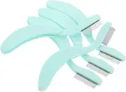 Mikinona 5pcs Lash Comb Eyebrow Grooming Tools Stainless Steel Eyelash Separator Angled Brush Lash Seperator Tool for Extensions Portable Beauty Set