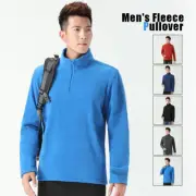 Men's Fleece Pullover Polar Quarter Zip Sweater Warm Winter Working Clothes