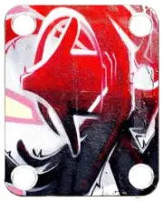 Neck Plate to fit Electric Guitar Color Graphic PJ Bass Strat Tele Abstract 45