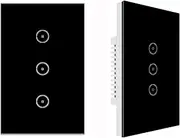 WiFi Light Switch 3gang UseeLink Smart Wall Switches Compatible with Alexa Google Home Assistant Glass Touch Panel Mount Switches Support Voice/Timer/APP Control
