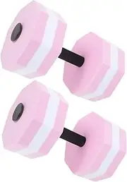 GAROZATION 1 Pair Water Dumbbells Aquatic Exercise Dumbbells Water Swim Aqua Weights Aquatic Pool Weight Exercise Pool Float Fitness Equipment Swim Pull Buoy Eva Pink