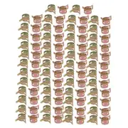 100 Pcs 11mm Spring Band Type Action Fuel Hose Pipe Air Clamp Bronze Tone