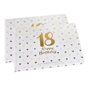 2PK LMD 18th Sweet Heart Guest Book w/ Gold Text Cardboard Rectangle 23x18cm