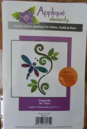 Dragonfly Set Batik Fusible Appliques Fabric 8.25" x 11" Urban Elementz crafts