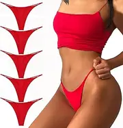 [HieoAnir] Thong for Women Cotton Underwear Low Rise Panties Woman G-String Thongs
