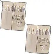 [WOOVEEWIND] Nonwoven Fabric Garment Bag Cover Wedding Gown Protector Suit Travel Bag Portable Storage Cover Window