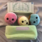 Bark Box Wee Wee Macarons Frenchies In Paris Plush Multi-Part Dog Toy NWT