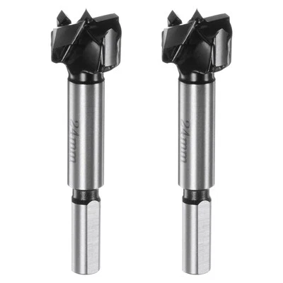 2pcs Forstner Drill Bit 24mm (15/16") K30/C1 Carbide Wood Hinge Hole Opener