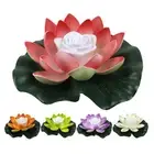 Floating Lotus Lights Water Lily Candles Light for Pool Festival Nigh Decoration