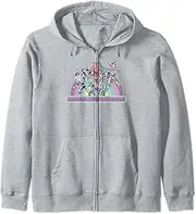 [DC Comics] Justice League Rainbow Group Launch Poster V2 Zip Hoodie
