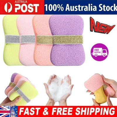 1-4pcs Soap Pocket Exfoliating Soap Saver Pouch Body Scrubber Rough Sponge