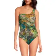 Amoressa Swimwear by Miraclesuit Size 8 Cameroon Tellicherry 1-Piece Blue Green