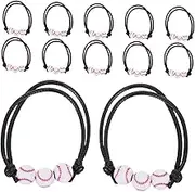 OATIPHO 12pcs Baseball Bracelet Bracelets Charm Bracelet Baseball Favors Baseball Lights Baseball Birthday Decorations Baseball Napkins for Party Baseball Charms Wax Line Black