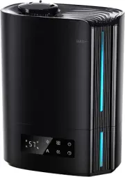 6L Ultrasonic Humidifier & Essential Oil Diffuser for Large Rooms, Black