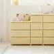 韓國ROOM&HOME 韓國製55面寬三層抽屜收納櫃(木質天板)-DIY-/ 奶油黃