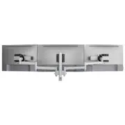 Atdec AWMS-3-137S4 Triple Monitor Arms with Sliders on 400mm Post. Heavy Duty F-Clamp Desk Fixing, VESA up to 100x100, Silver AWMS-3-137S4-H-S