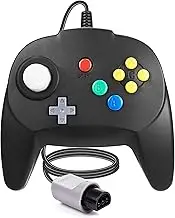 Miadore N64 Controller Wired Game Pad Joystick Compatible with N64 Console (Black)