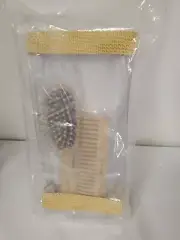 AVON 1999 Wood Comb & Hairbrush Set w Case New Old Stock