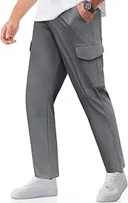 [COOFANDY] Men's Hiking Cargo Pants Lightweight Quick Dry Outdoor Work Pants for Golf Athletic Travel with Multi Pockets