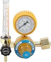 Argon Regulator Flowmeter Gas Gauges, High Performance Argon Gas Regulator, ABS and Copper Vibration Pressure Reducer with TIG Current Meter for Welding, Metal Fabrication