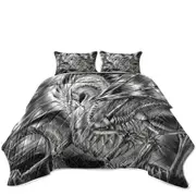 Cool Fantasy Drawing Dracolich Dragon Skeleton Coverlet