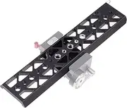 Hersmay 10" Lightweight Dovetail Plate Bottom Tripod Mount Baseplate with 1/4"-20 & 3/8"-16 Mounting Screw Compatible with BMPCC 4K 6K GH5 S1H A6 A7 A7S3 DSLR Camera Cage for Tilta Standard Baseplate