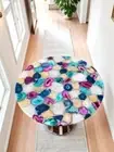 24" Mix Agate Stone Coffee Table Natural Agate Gemstone Countertop Living Room