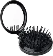 Mini Pocket Hair Comb with Mirror Folding Brush Travel Hair Brush