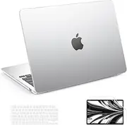 B BELK Compatible with 2025 2024 MacBook Air 13 inch Case,[100% Official Color] Sturdy MacBook Air 13.6" M4 M3 M2 (Model A3240/A3113/A2681) Laptop Hard Shell + Keyboard&Screen Cover, Clear