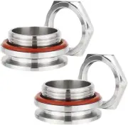 2 pack1.5" Tri Clamp Weldless Bulkhead Stainless Steel Compression Bulkhead New