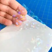 Cracked Glass Holographic Laminate, 12x12 Self-Adhesive Sticker Laminate Viny...
